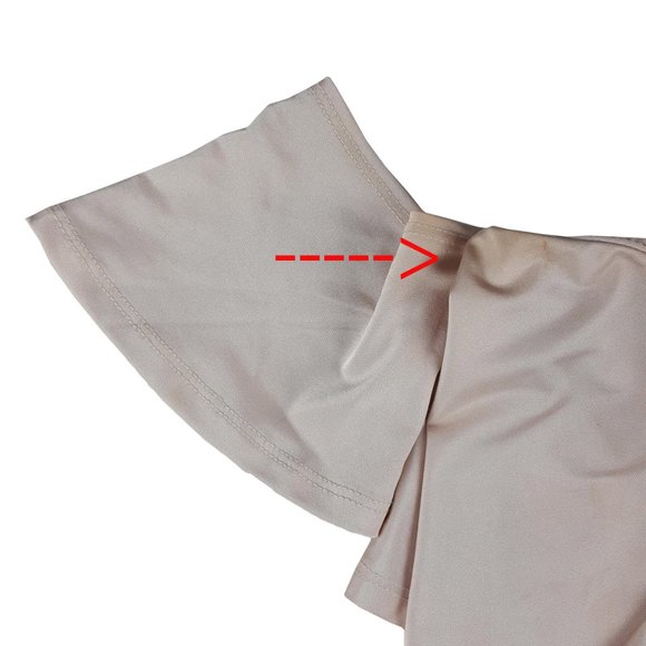 Forever 21 Womens Bardot Flounce Bodycon Dress Tan - Picture 5 of 5